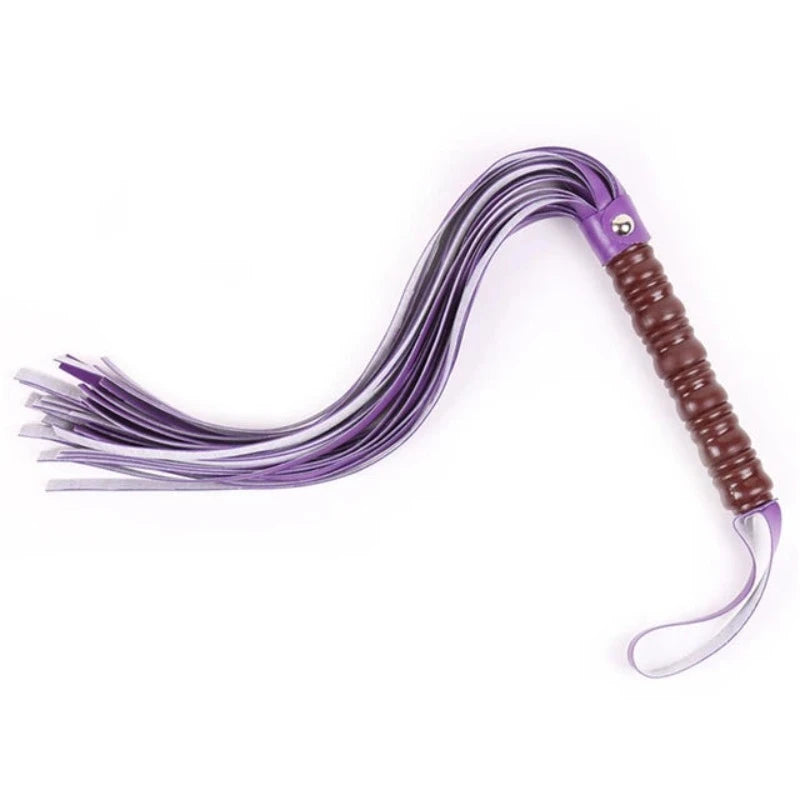2023 New Horse Riding Crop Equestrian Whips Soft Faux Leather Harness Handle Teaching Training Tool