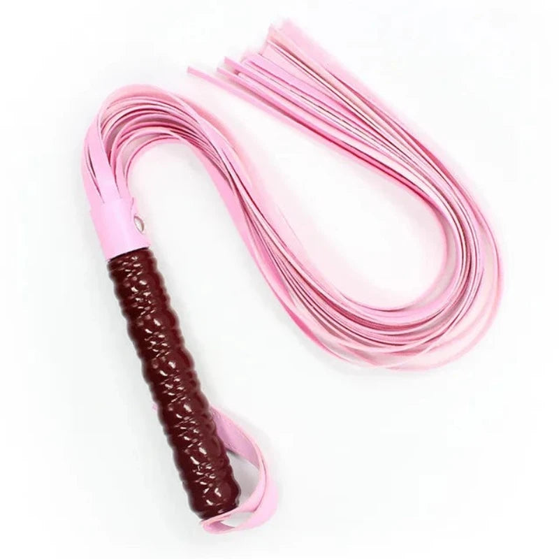 2023 New Horse Riding Crop Equestrian Whips Soft Faux Leather Harness Handle Teaching Training Tool
