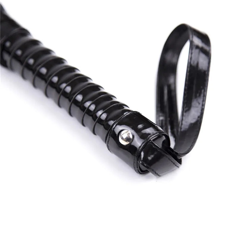 2023 New Horse Riding Crop Equestrian Whips Soft Faux Leather Harness Handle Teaching Training Tool