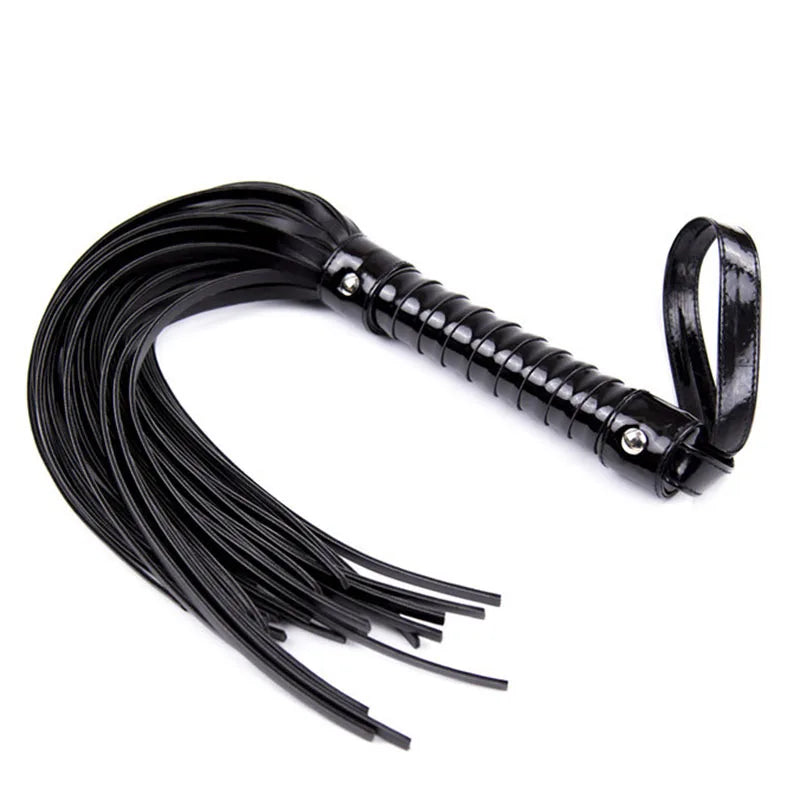 2023 New Horse Riding Crop Equestrian Whips Soft Faux Leather Harness Handle Teaching Training Tool