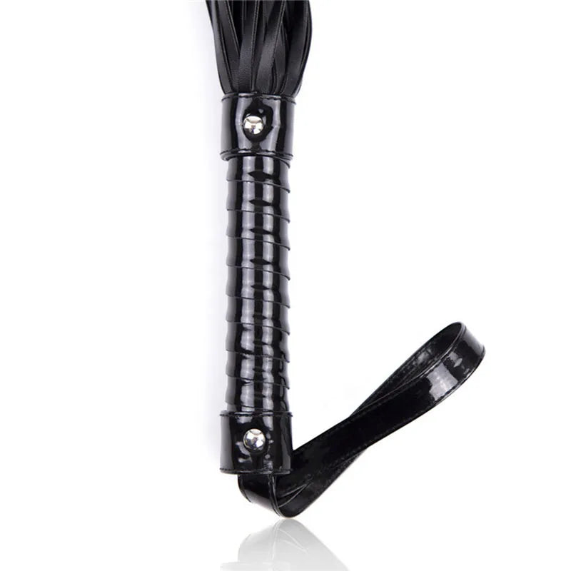 2023 New Horse Riding Crop Equestrian Whips Soft Faux Leather Harness Handle Teaching Training Tool