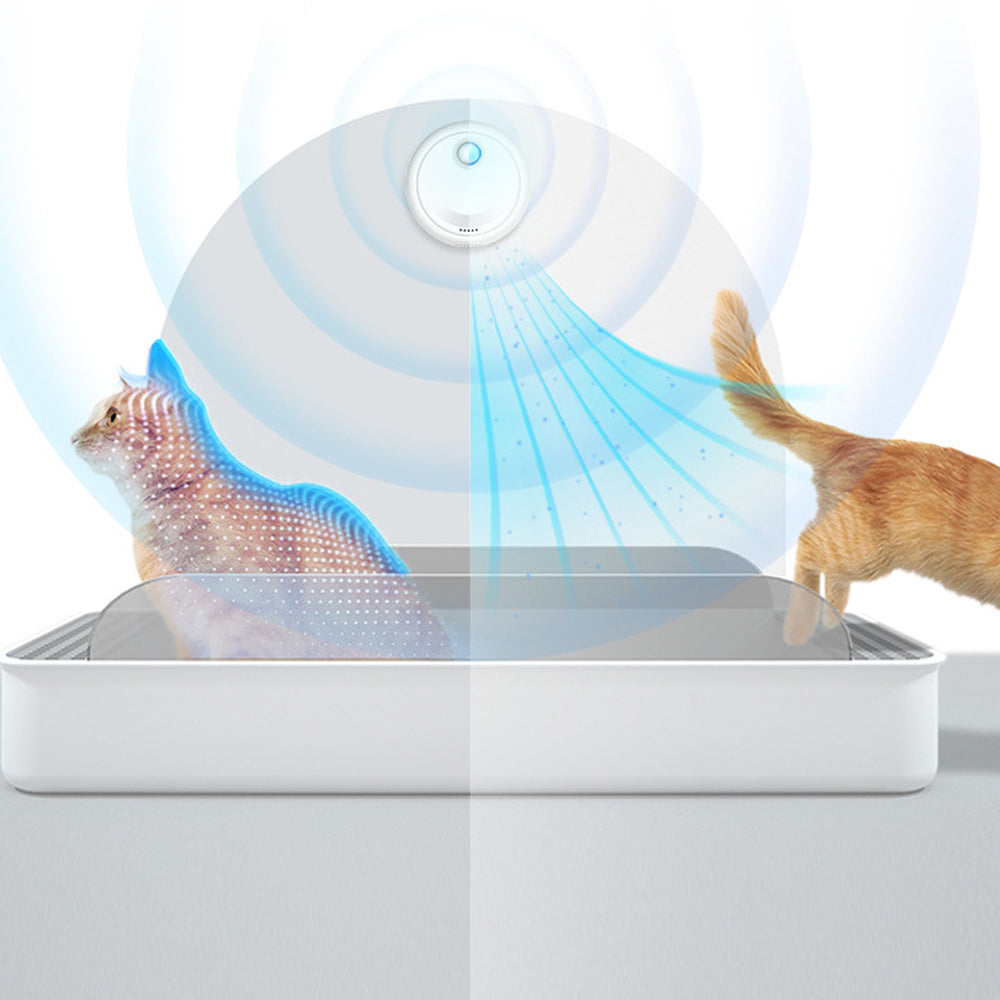 Usb Rechargeable Deodorising Odour Purifier Cat Litter Box