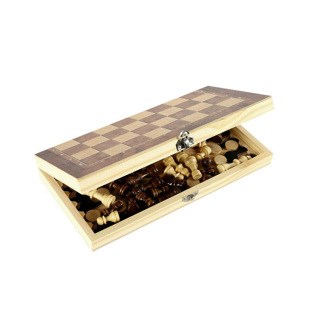 3-In-1 Large Folding Chessboard Checkers Gaming Set
