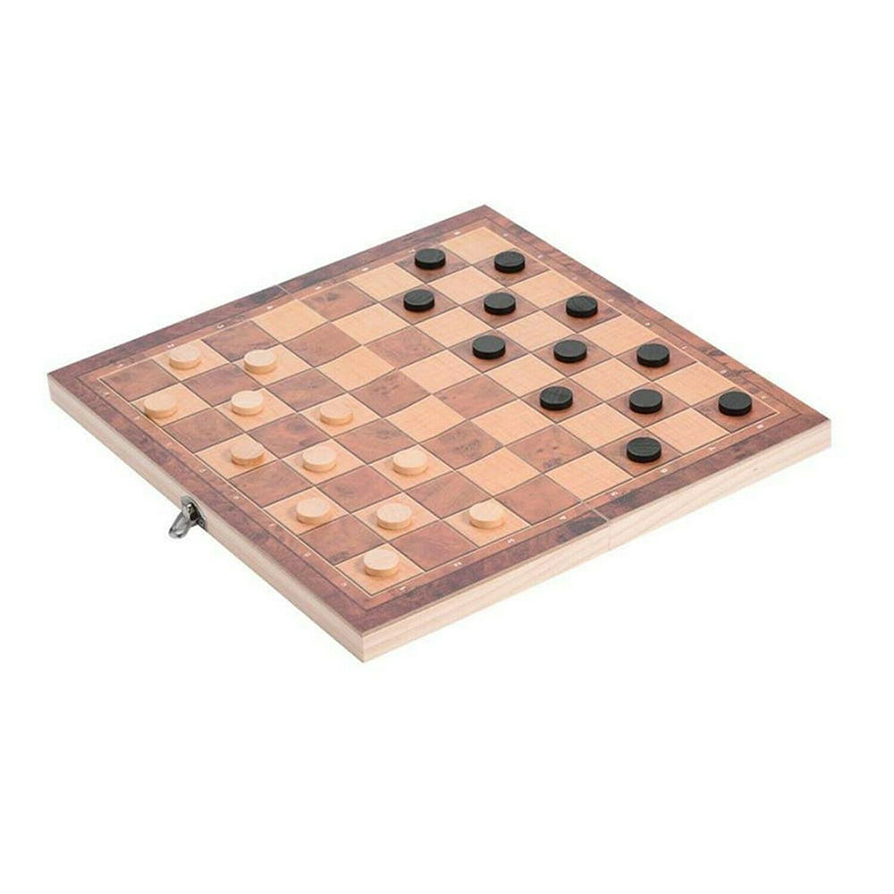3-In-1 Large Folding Chessboard Checkers Gaming Set