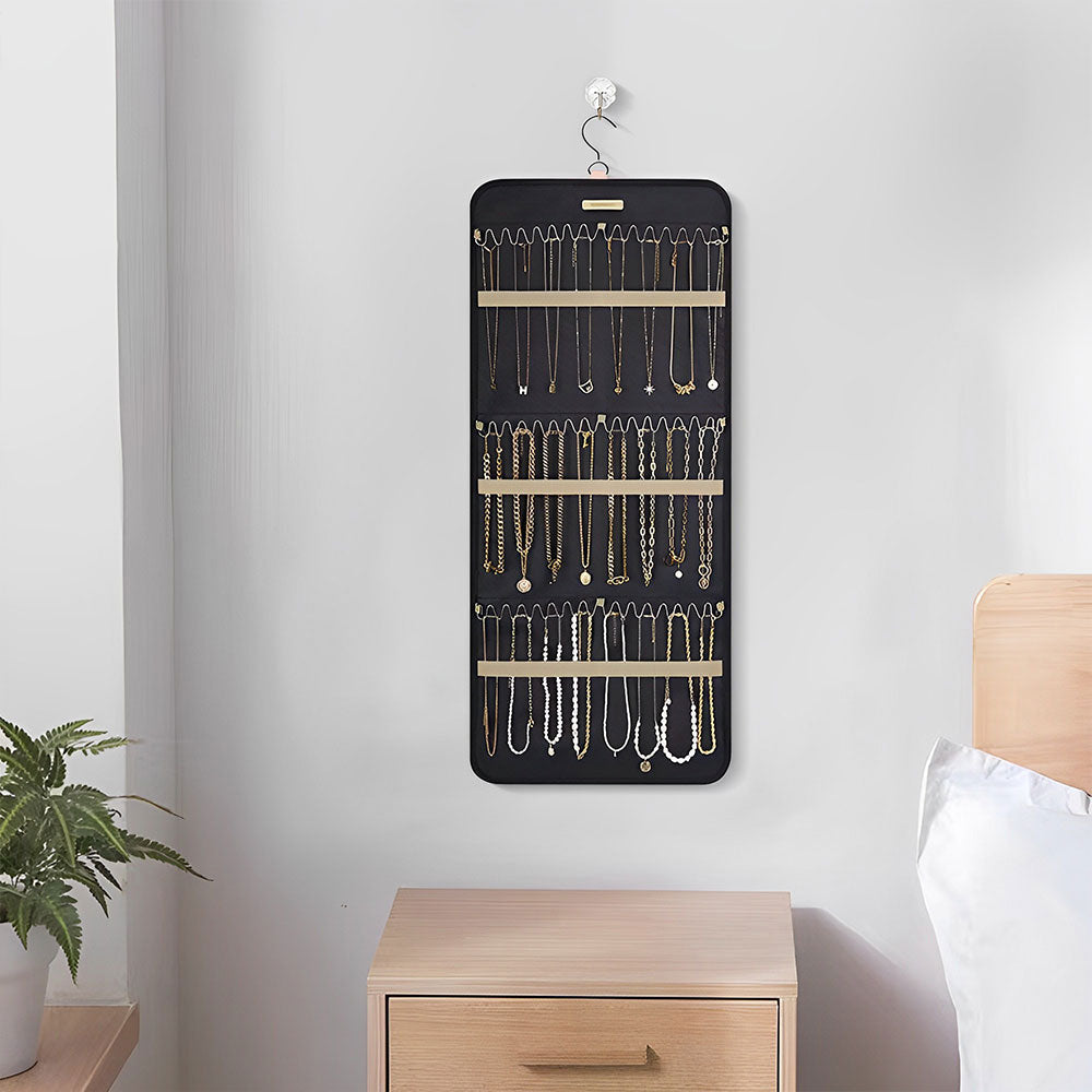 Veile Studios Hanging Antitangle Necklace Jewellery Organizer Pvc Metal Hooks 80 Characters