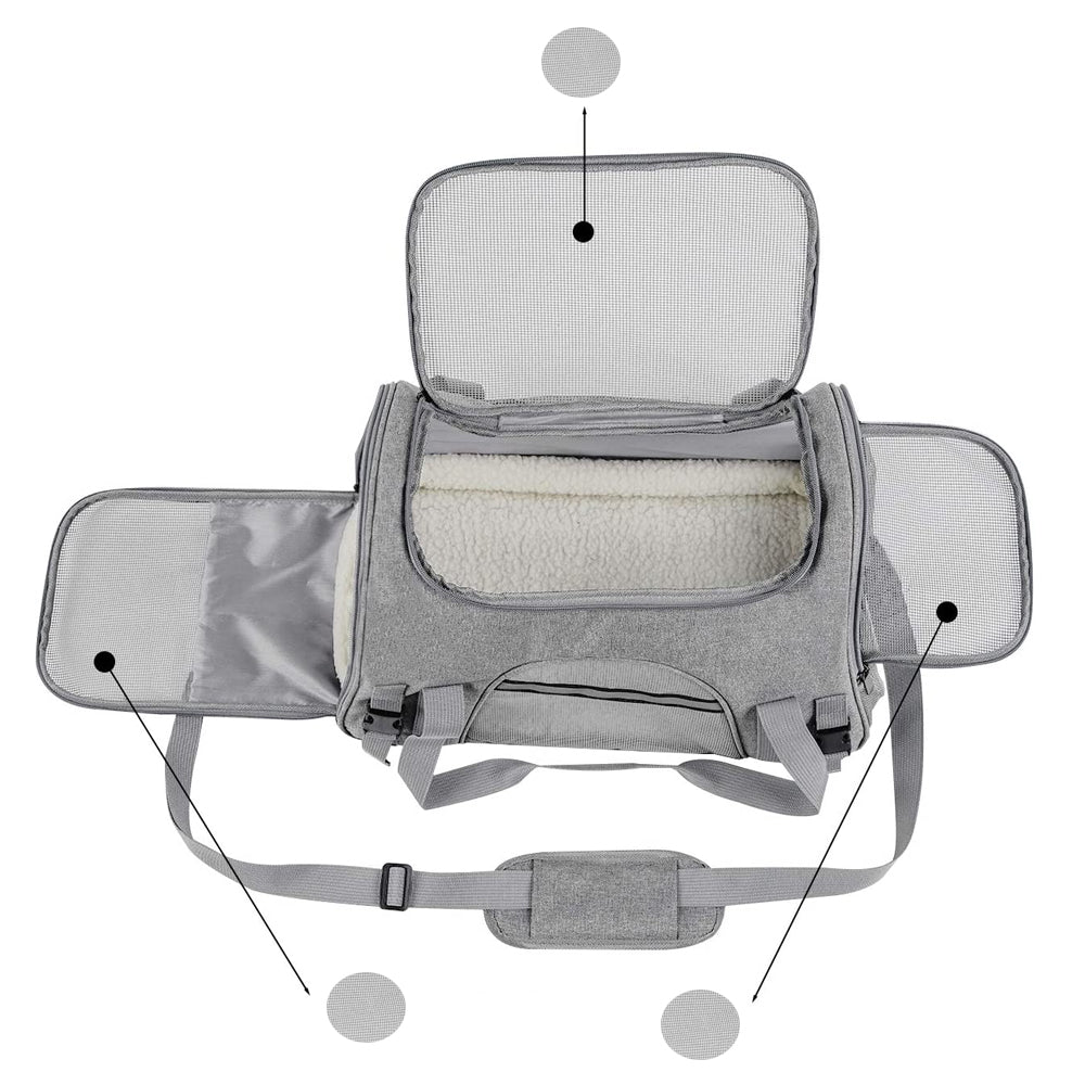 Breathable Foldable Pet Carrier Dog Cat Safety Travel Bag