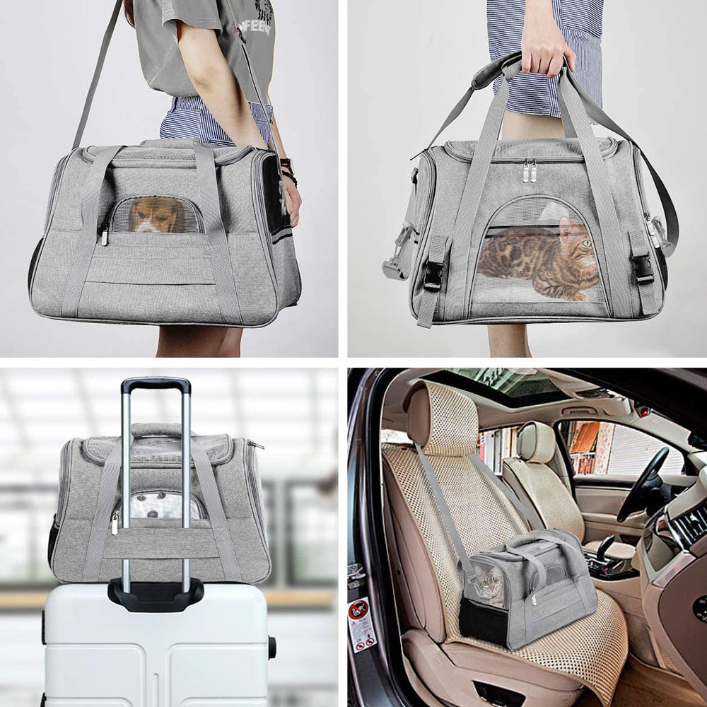 Breathable Foldable Pet Carrier Dog Cat Safety Travel Bag