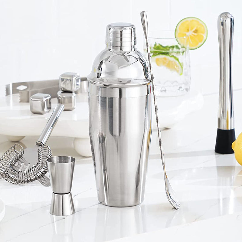 20Pcs 750Ml Cocktail Shaker Set Stainless Steel Bartending Kit