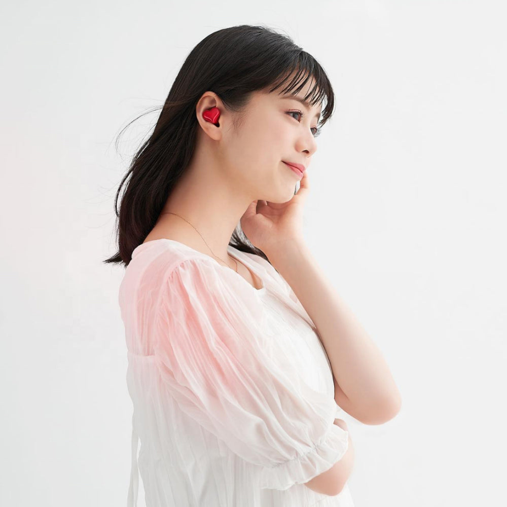 Wireless Bluetooth Heart Style Earphones Usb Rechargeable