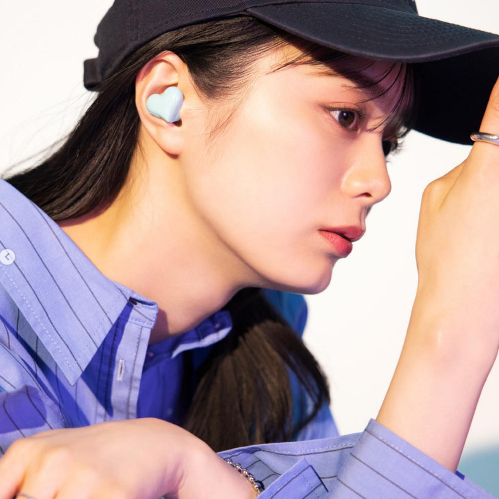 Wireless Bluetooth Heart Style Earphones Usb Rechargeable