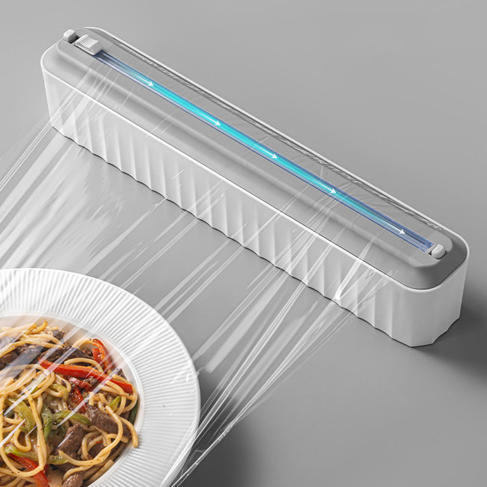 Food Film Dispenser Aluminum Foil Cling Wrap Holder And Cutter