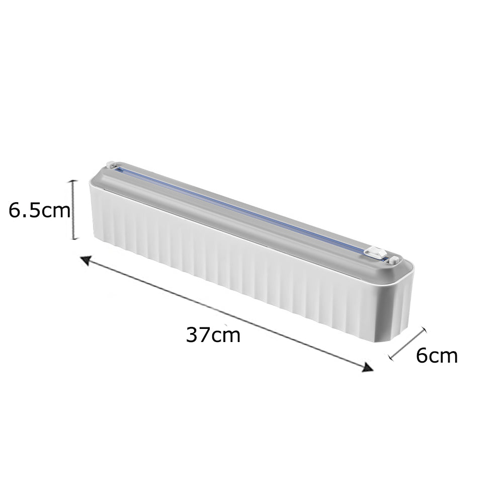 Food Film Dispenser Aluminum Foil Cling Wrap Holder And Cutter