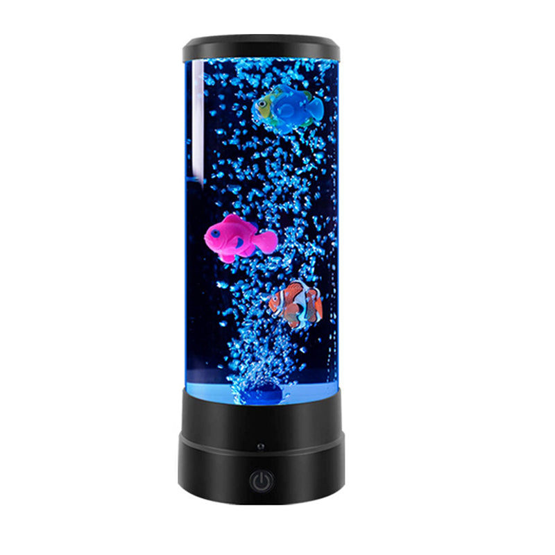 Fantasy Fish Led Remote Controlled Lava Lamp Usb Plugged-In