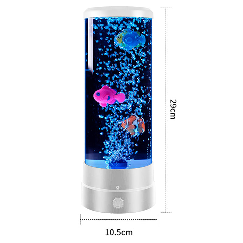 Fantasy Fish Led Remote Controlled Lava Lamp Usb Plugged-In