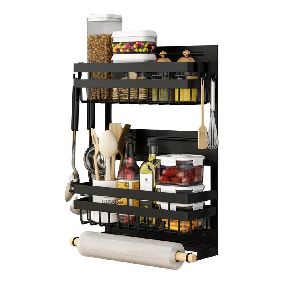 Storfex 2 Layer Magnetic Spice Rack Refrigerator Shelf Kitchen Spices