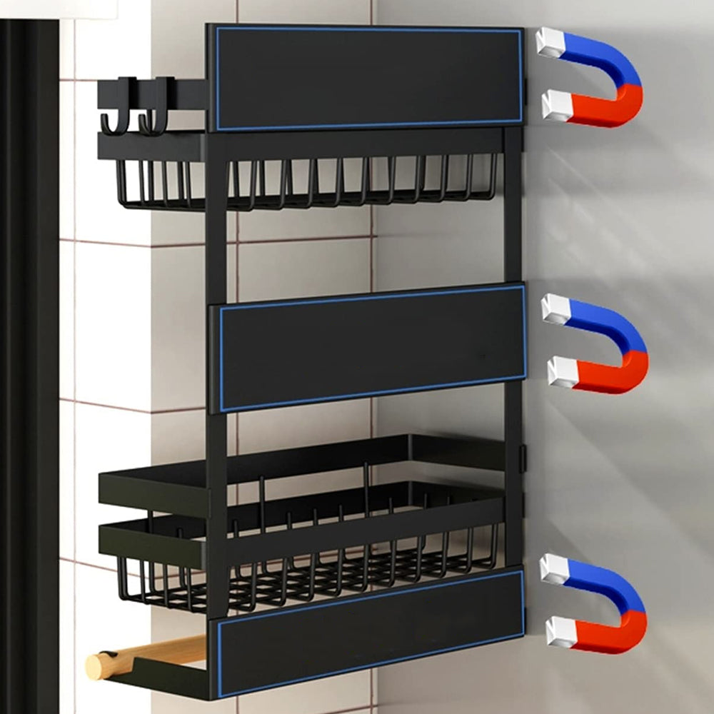 Storfex 2 Layer Magnetic Spice Rack Refrigerator Shelf Kitchen Spices