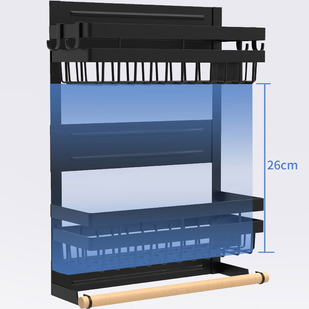 Storfex 2 Layer Magnetic Spice Rack Refrigerator Shelf Kitchen Spices