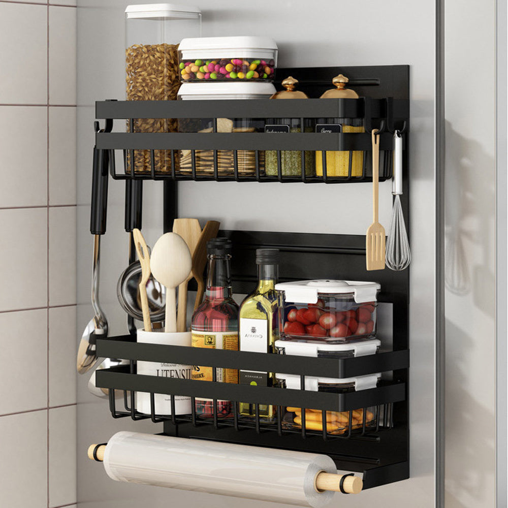Storfex 2 Layer Magnetic Spice Rack Refrigerator Shelf Kitchen Spices
