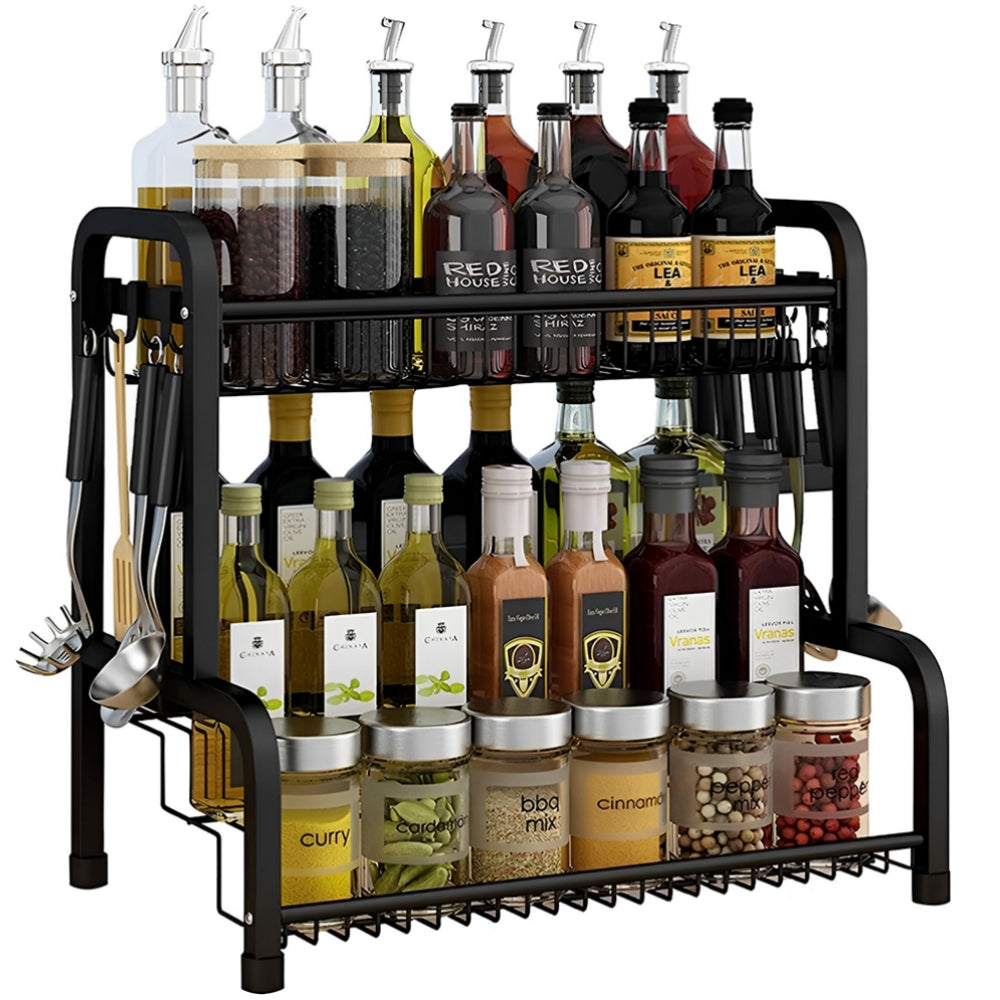 Storfex 2 Tier Spice Racks Countertop Organizer Kitchen Spices Condiments