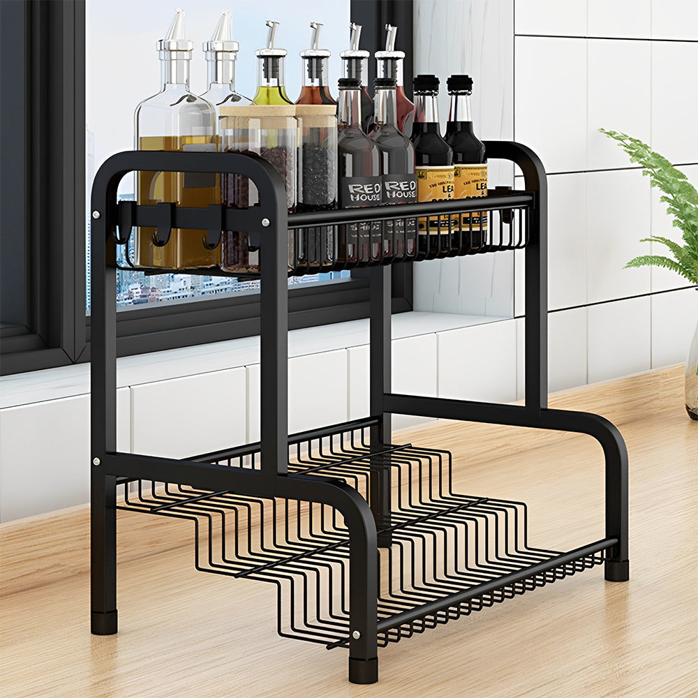 Storfex 2 Tier Spice Racks Countertop Organizer Kitchen Spices Condiments