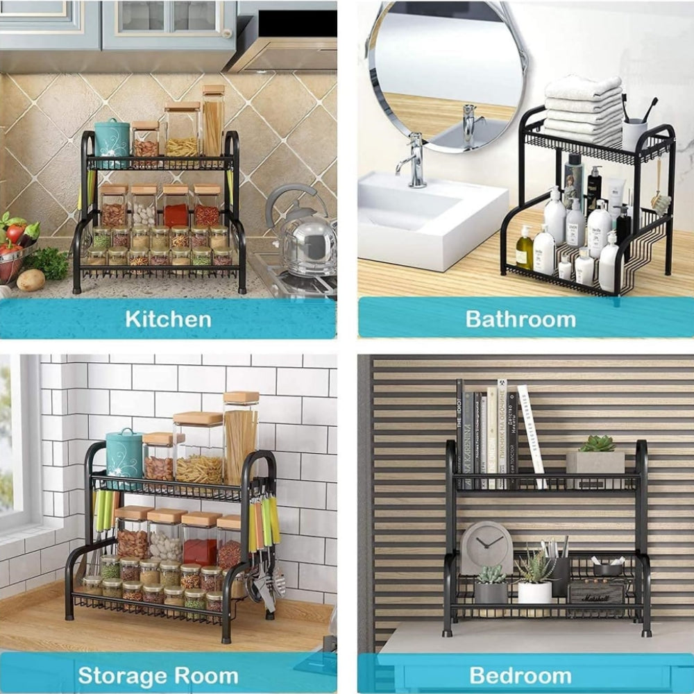 Storfex 2 Tier Spice Racks Countertop Organizer Kitchen Spices Condiments