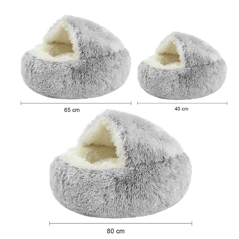 Petswol Cozy Burrowing Cave Bed For Dogs And Cats Comfortable Warm Plush Pp