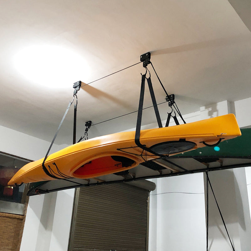 60Kg Capacity Kayak Hoist Bike Pulley System Garage Ceiling Storage Rack