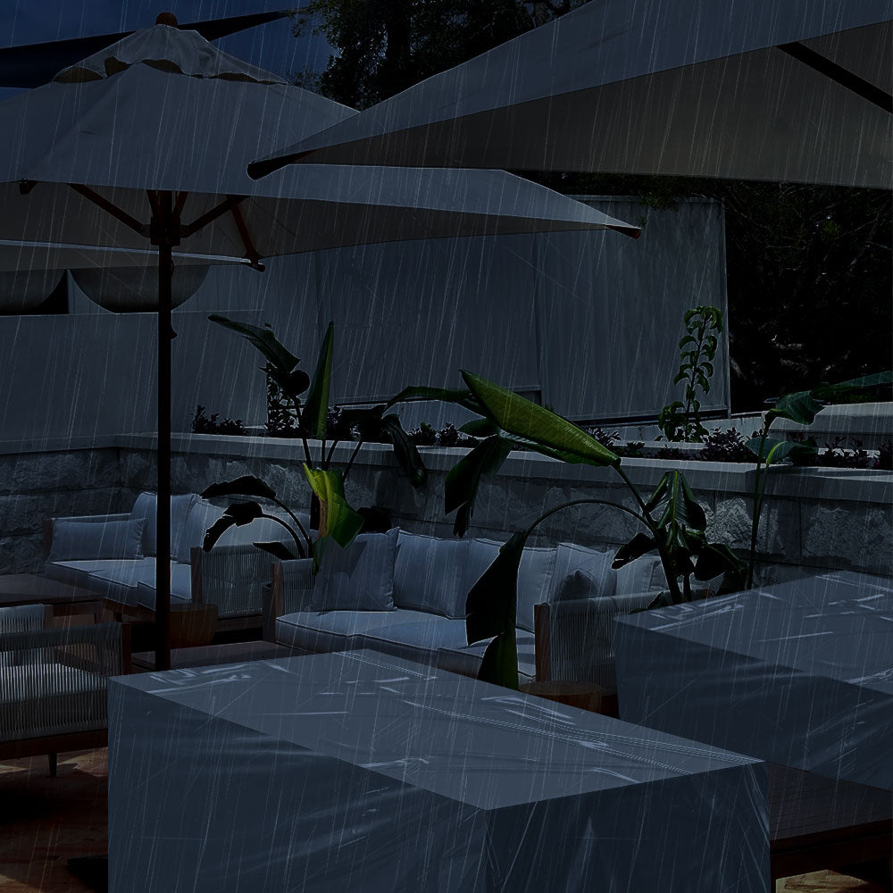 Uv Protection Outside Garden Patio Furniture Cover With Pu Coating