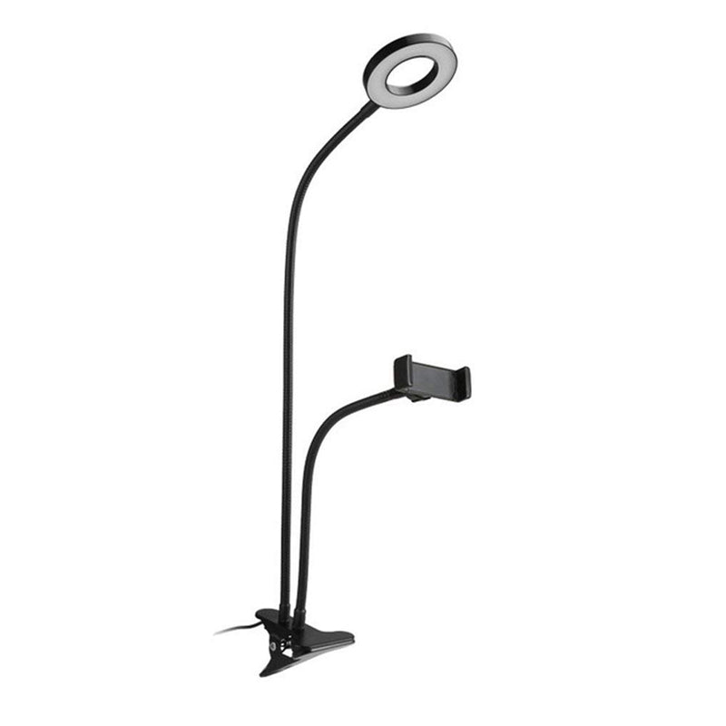 Flexible Clip-On Photography Selfie Ring Light With Brightness