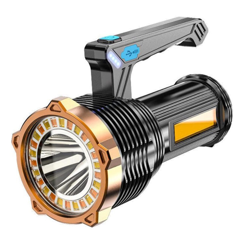 1200Mah Super Bright Searchlight Led Handheld Torch Spotlight- Usb Charging