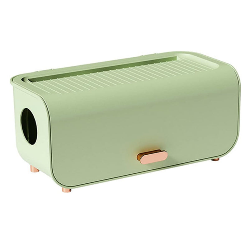 Desktop Cable Management Box Cord Protector And Organizer- Green