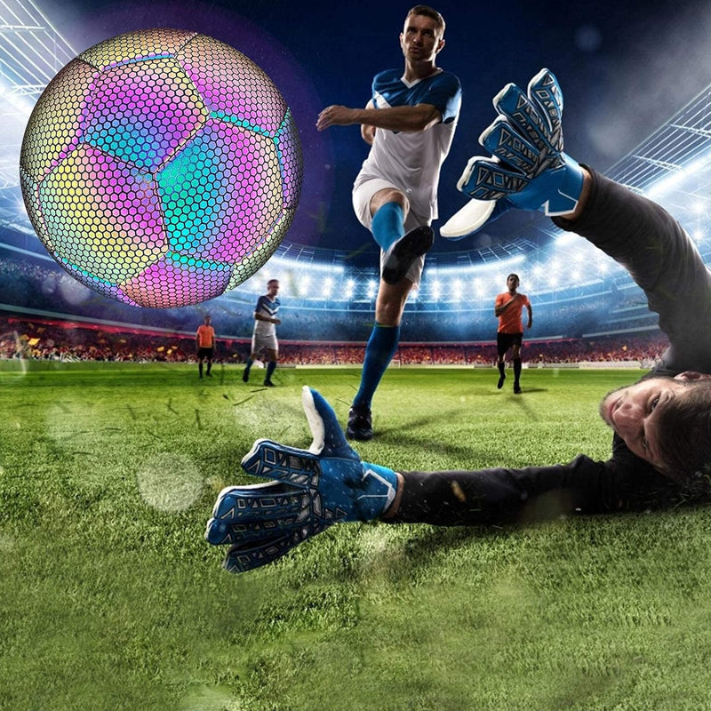 Reflective Football Glow In The Dark Soccer Ball Size 5 Training