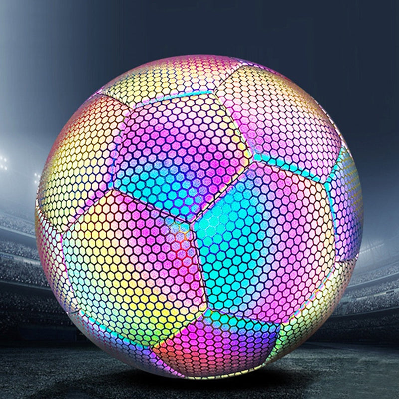 Reflective Football Glow In The Dark Soccer Ball Size 5 Training