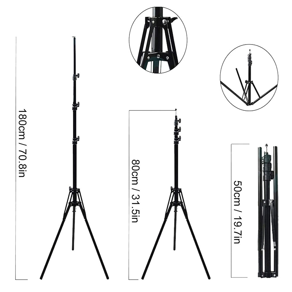 1.8M Photography Light Stand Reverse Foldable Camera Studio