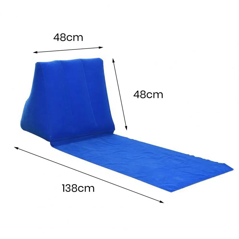 Waterproof Outdoor Inflatable Beach Pillow Triangle Cushion With Mat