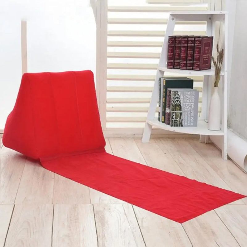 Waterproof Outdoor Inflatable Beach Pillow Triangle Cushion With Mat