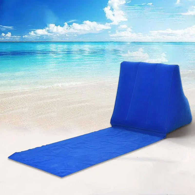 Waterproof Outdoor Inflatable Beach Pillow Triangle Cushion With Mat