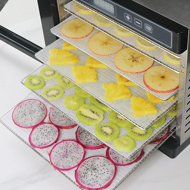 14 X Inch Reusable Non Stick Silicone High-Heat Resistant Dehydrator Sheets Dryer Mesh Pack Of 6