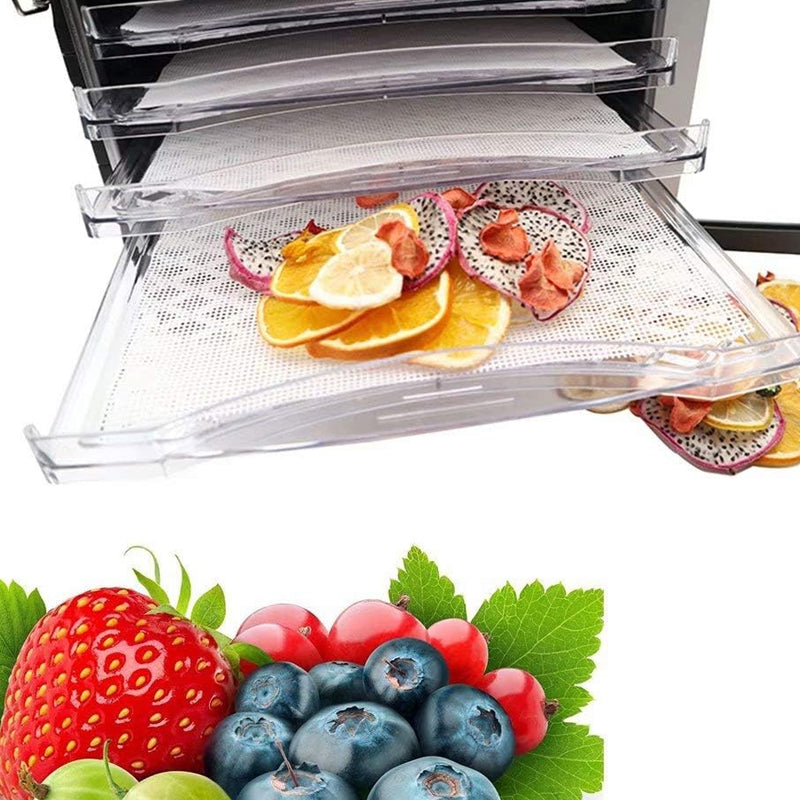 14 X Inch Reusable Non Stick Silicone High-Heat Resistant Dehydrator Sheets Dryer Mesh Pack Of 6