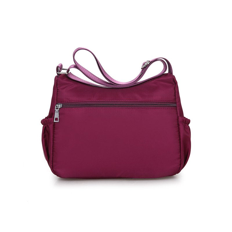 Waterproof Multi Pocket Nylon Womens Shoulder Cross Body Messenger And Travel Handbag
