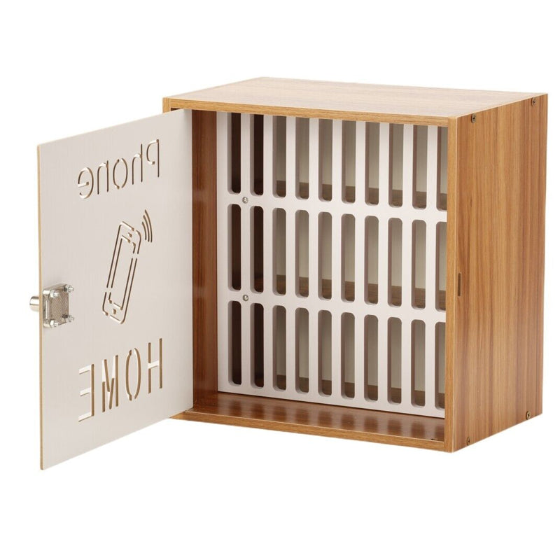 30 Slots Smartphone Lock Up Safe Storage Cabinet Box With Key Sturdy Durable