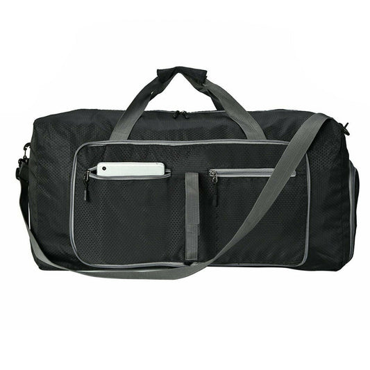 70L Large Capacity Foldable Waterproof Duffel And Travel Bag With Canvas Shoes Compartment