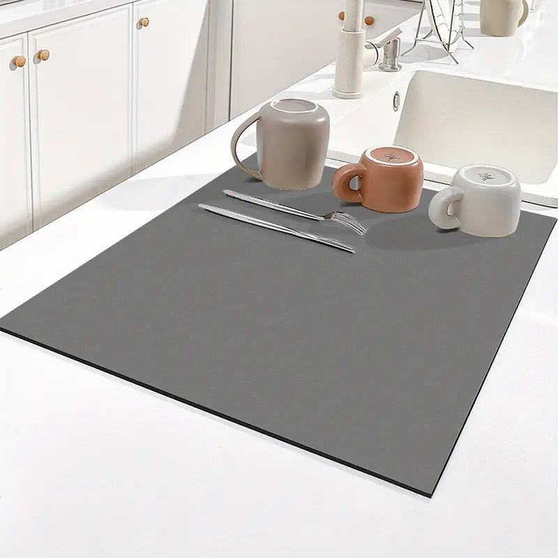 Non-Slip Kitchen Dish Drying Matt For Countertop And Coffee Bar