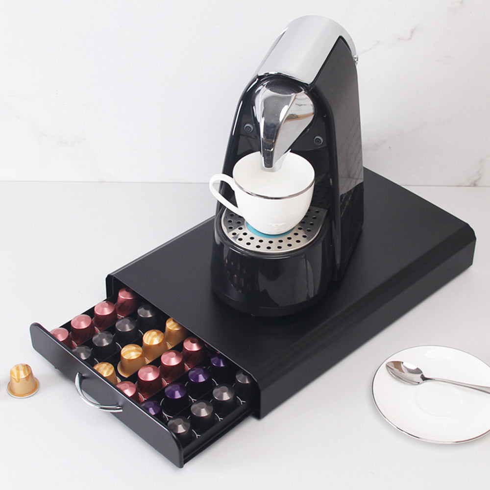 Storfex 60Pcs Nespresso Capsule Drawer Pod Holder - Coffee Machine Stand