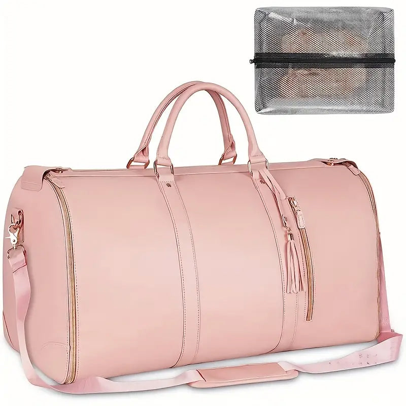 2 Inch 1 Hanging Suitcase Convertible Carry On Leather Garment Bag For Travel