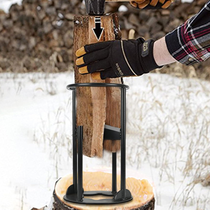 Durable Manual Firewood Splitter Heavy Duty Manganese Steel Log Holder