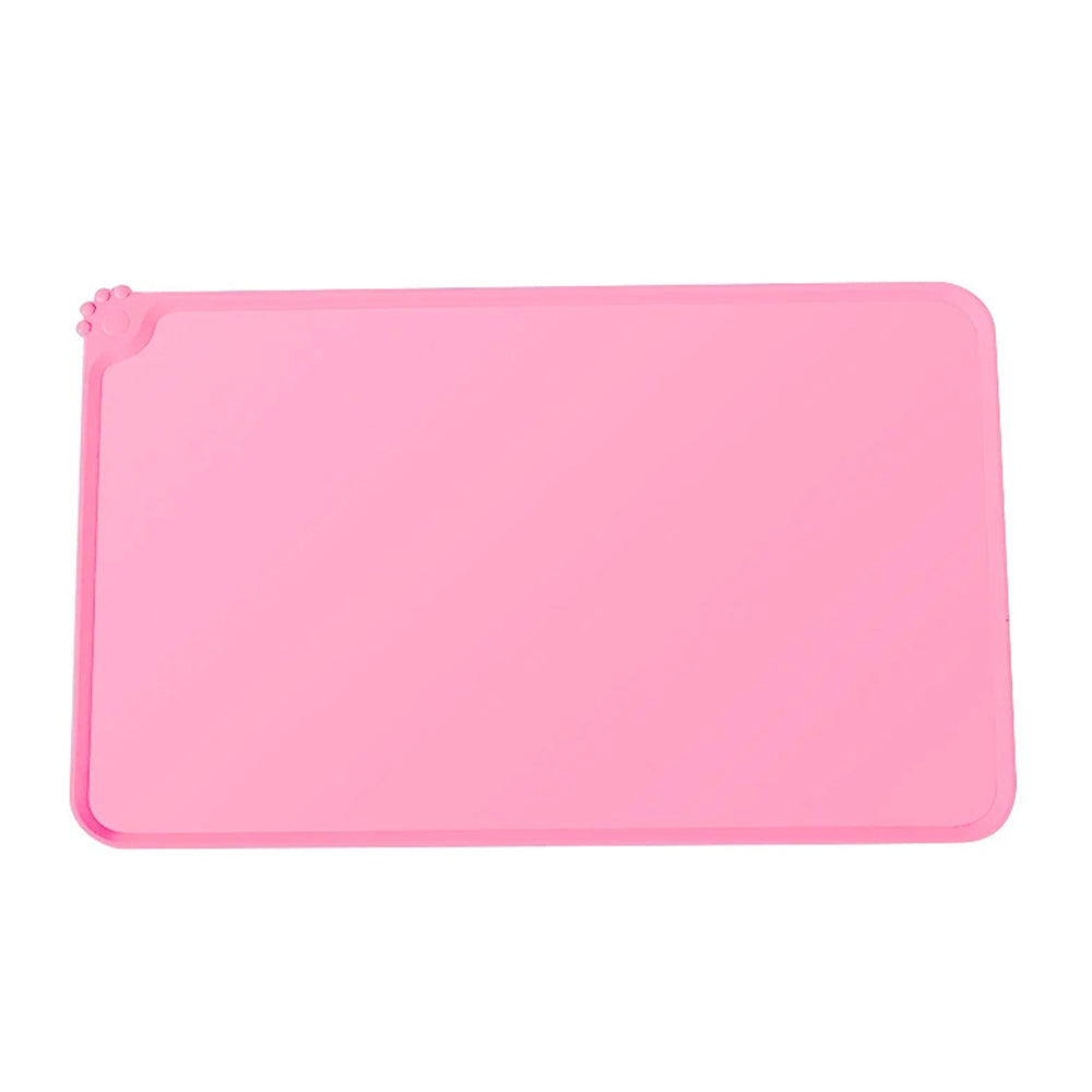 Waterproof Pet Feeding Mats With High Lips Rectangle Multiple Colours