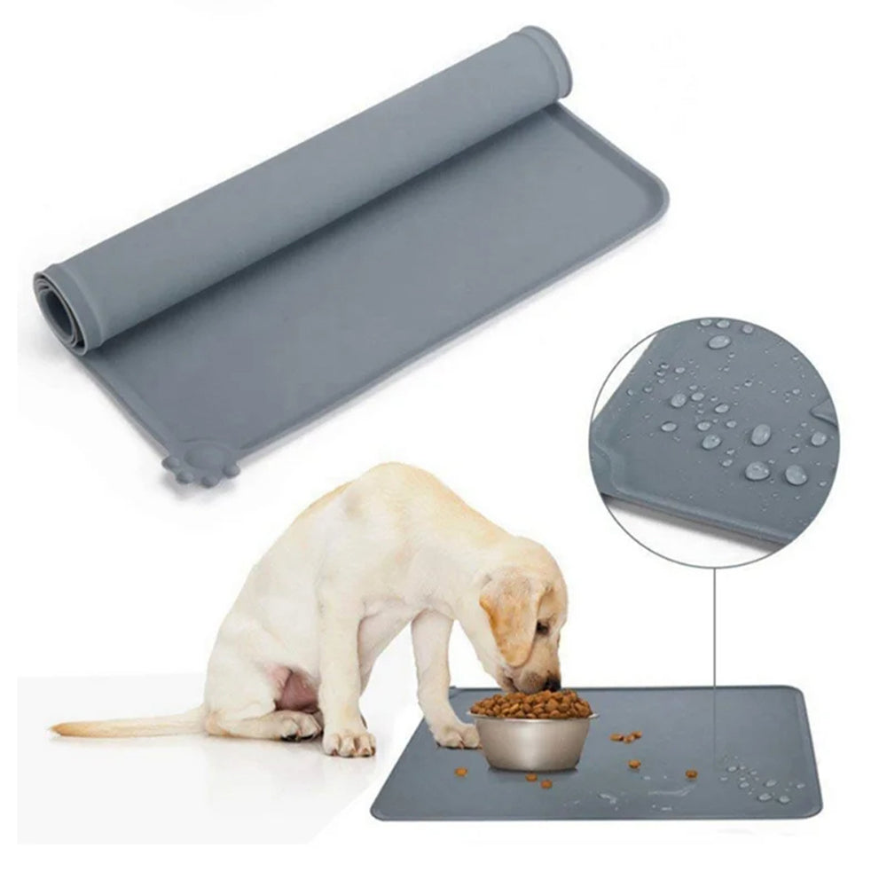 Waterproof Pet Feeding Mats With High Lips Rectangle Multiple Colours