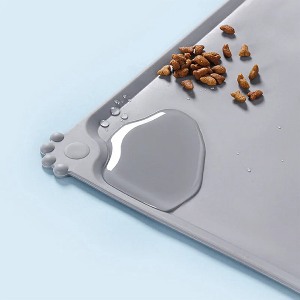 Waterproof Pet Feeding Mats With High Lips Rectangle Multiple Colours