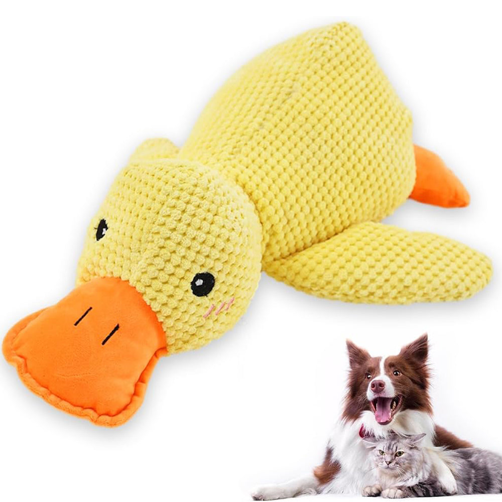 Cute Plush Duck Squeaky Dog Toy With Soft Squeaker Fun Entertaining Chew